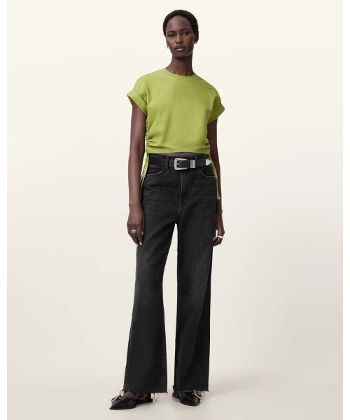 tシャツ MIRA CROPPED DRAWCORD T-SHIRT  | MIRA クロップド ドローコード Tシャツ レディース セール】MIRA CROPPED DRAWCORD T-SHIRT | MIRA クロップド