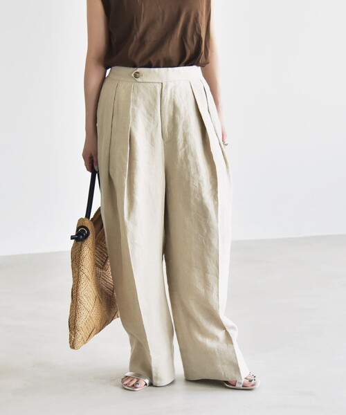 ◉新品未使用品　flaix フレンチリネン　ワイドパンツ ◉新品未使用品 flaix フレンチリネン ワイドパンツ