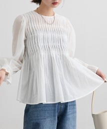 nissen | 【インド綿】ピンタック使いブラウス(シャツ/ブラウス)