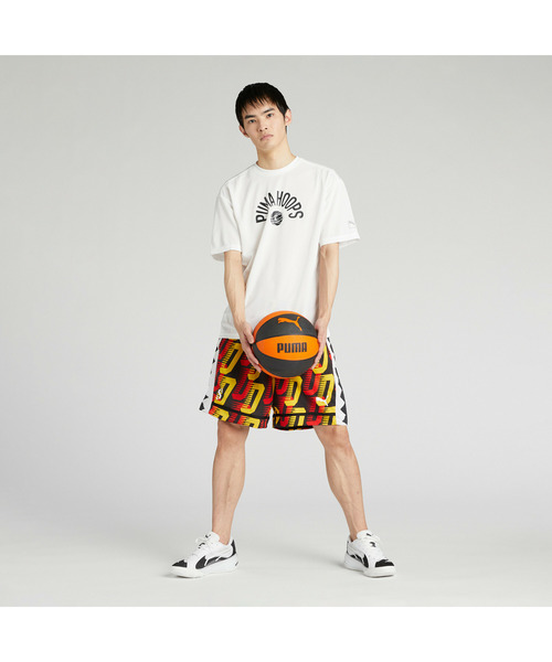 PUMA（プーマ）の「PUMA プーマ ユニセックス バスケットボール グラフィック ボール 半袖 Tシ（Tシャツ/カットソー・メンズ・ホワイト/ピンク系その他2/ブラック・LARGE/MEDIUM/SMALL/X-LARGE/XX-LARGE）」の5枚目の写真