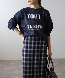 Bonjour Sagan（ボンジュールサガン）の「前後2WAYクルーネックロゴロンT（Tシャツ/カットソー）」