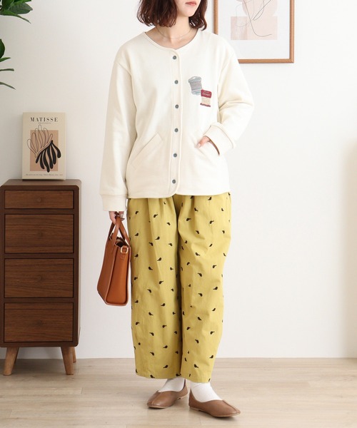Emago（イマゴ）の「EMAGO 小鳥ドット刺繍バルーンパンツ（その他パンツ・レディース・グレー/ブラック/マスタード・FREE）」の15枚目の写真