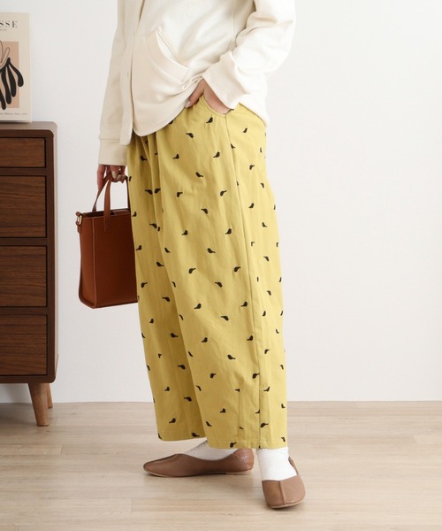 Emago（イマゴ）の「EMAGO 小鳥ドット刺繍バルーンパンツ（その他パンツ・レディース・グレー/ブラック/マスタード・FREE）」の14枚目の写真