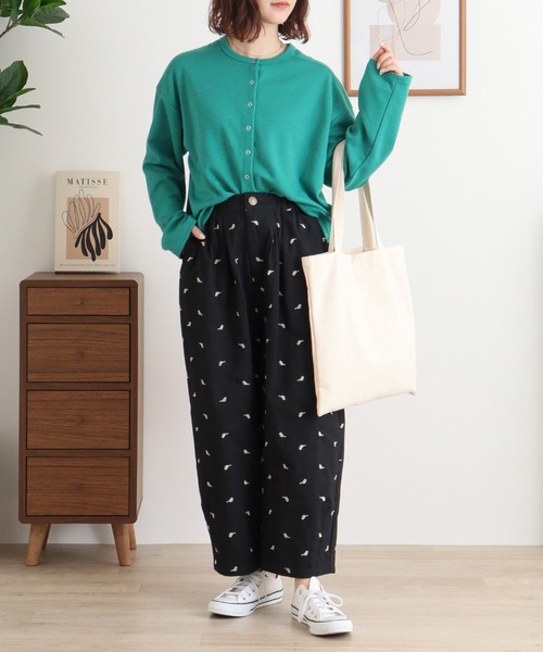 Emago（イマゴ）の「EMAGO 小鳥ドット刺繍バルーンパンツ（その他パンツ・レディース・グレー/ブラック/マスタード・FREE）」の7枚目の写真