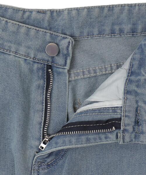 WOND（ウォンド）の「WOND/ワイドカーゴデニム（デニムパンツ・レディース・ライトインディゴブルー・MEDIUM/SMALL）」の10枚目の写真