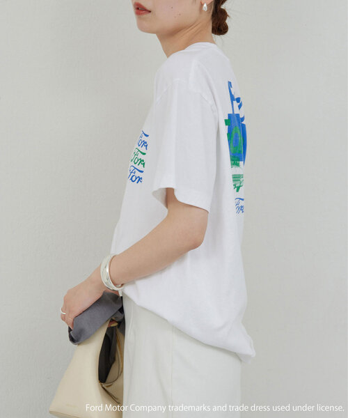 GALLARDAGALANTE(ガリャルダガランテ)の「【GOOD ROCK SPEED】Ford プリントTシャツ②(Tシャツ/カットソー・レディース・ホワイト/チャコールグレー・FREE)」の4枚目の写真