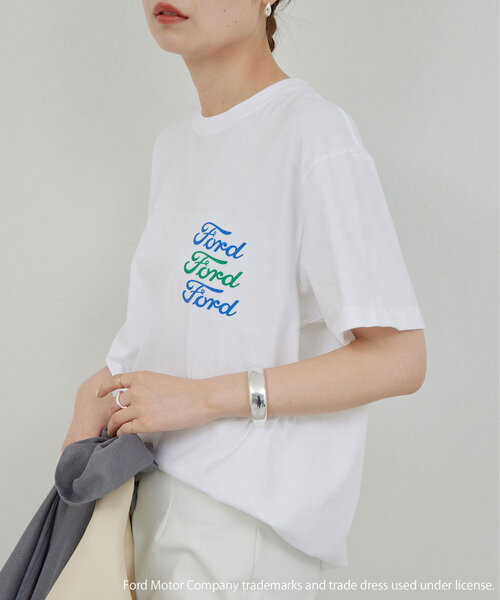 GALLARDAGALANTE(ガリャルダガランテ)の「【GOOD ROCK SPEED】Ford プリントTシャツ②(Tシャツ/カットソー・レディース・ホワイト/チャコールグレー・FREE)」の5枚目の写真