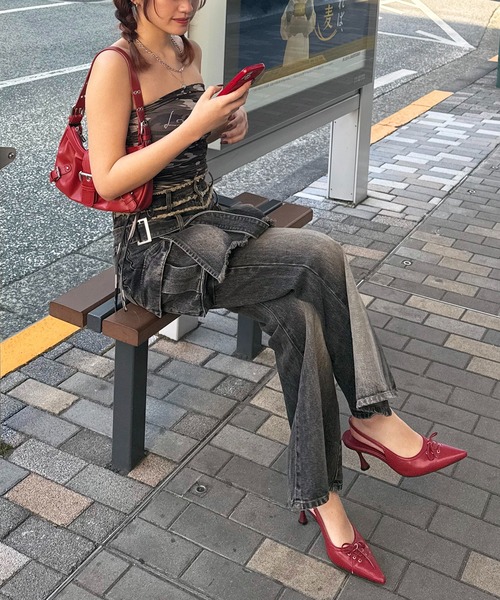 SPIRALGIRL（スパイラルガール）の「カモフラベアトップ（チューブトップ・レディース・ベージュ系/グリーン系・FREE）」の7枚目の写真