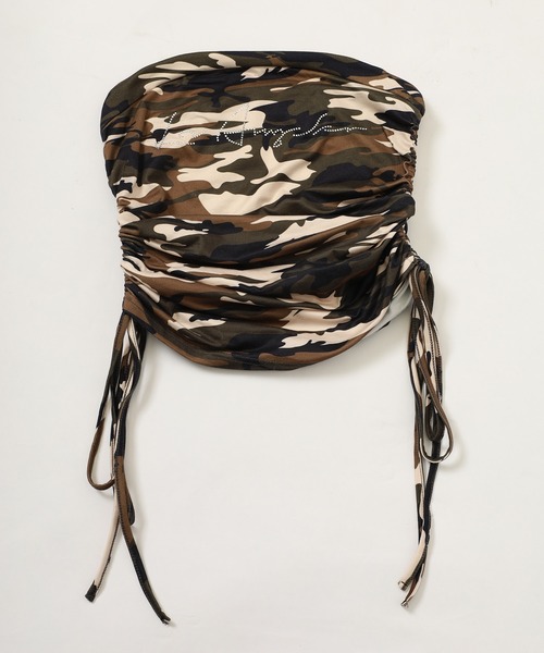 SPIRALGIRL（スパイラルガール）の「カモフラベアトップ（チューブトップ・レディース・ベージュ系/グリーン系・FREE）」の14枚目の写真