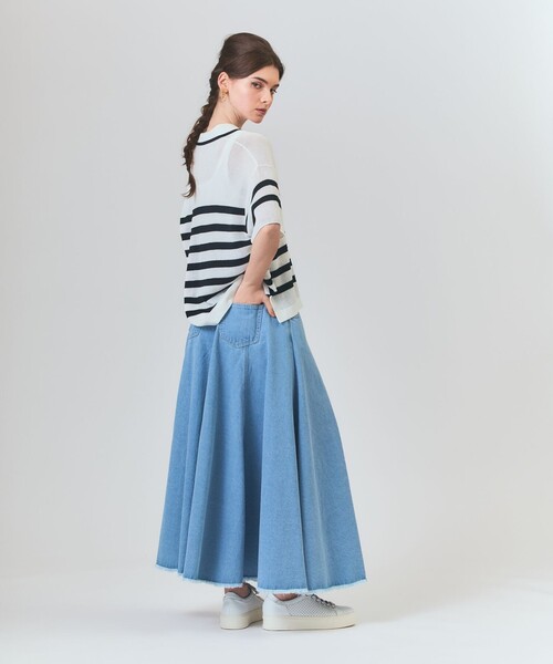 GRACE CLASS（グレースクラス）の「ワッフルボーダートップ（Tシャツ/カットソー・レディース・ピンク/ホワイト・36）」の4枚目の写真