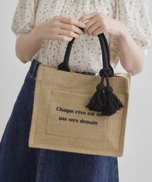 grove | スクエアタッセルジュートトート(トートバッグ)