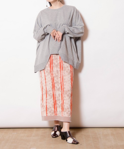 OSMOSIS（オズモーシス）の「裏毛切替プルオーバー（Tシャツ/カットソー・レディース・ライトグリーン/ブラック/ブルー/グレー・ONE SIZE）」の17枚目の写真