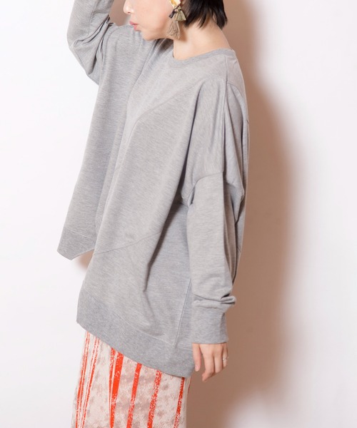 OSMOSIS（オズモーシス）の「裏毛切替プルオーバー（Tシャツ/カットソー・レディース・ライトグリーン/ブラック/ブルー/グレー・ONE SIZE）」の20枚目の写真