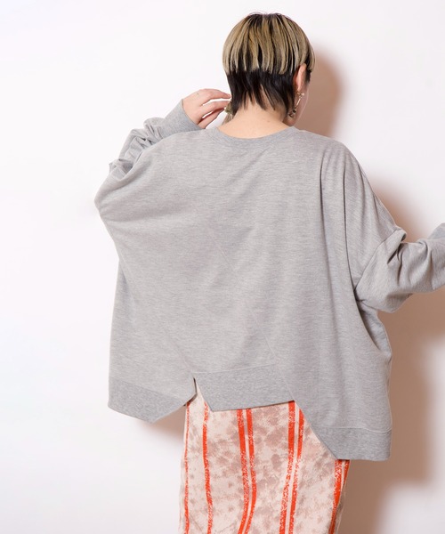 OSMOSIS（オズモーシス）の「裏毛切替プルオーバー（Tシャツ/カットソー・レディース・ライトグリーン/ブラック/ブルー/グレー・ONE SIZE）」の21枚目の写真