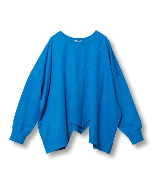 OSMOSIS（オズモーシス）の「裏毛切替プルオーバー（Tシャツ/カットソー・レディース・ライトグリーン/ブラック/ブルー/グレー・ONE SIZE）」の7枚目の写真