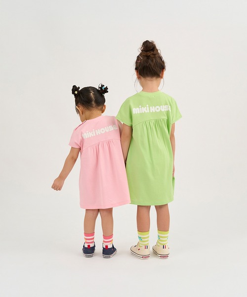 MIKI HOUSE（ミキハウス）の「【WEB限定】バックロゴ半袖ワンピース（ワンピース・キッズ・ライトグリーン/イエロー/ピンク/サックスブルー・120cm/110cm/90cm/130cm/80ｃｍ/100cm/140cm/150cm）」の22枚目の写真