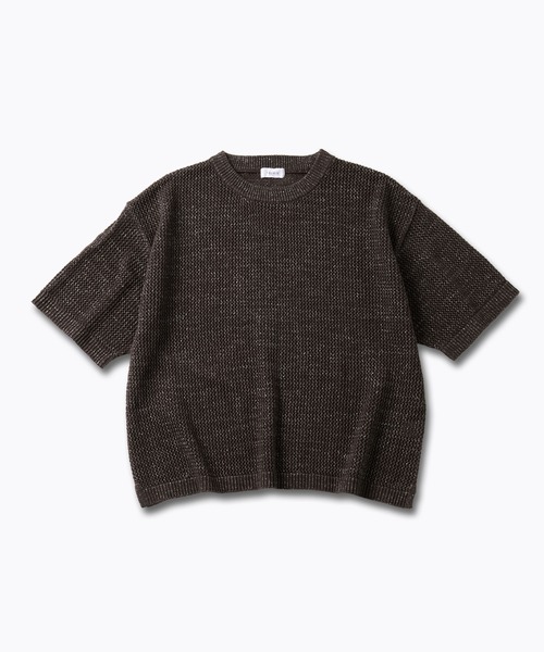 VELNUS(ベルナス)の「【VELNUS】Watermark knitting loose short sleeve lame summer knit/透かし編みルーズ半袖ラメサマーニット(Tシャツ/カットソー・メンズ・ホワイト/ブルー/ブラック/ブラウン/ボルドー・S/M/L)」の19枚目の写真