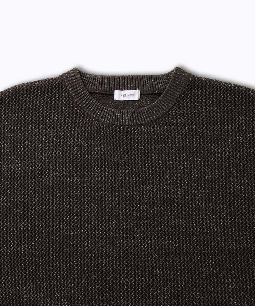 VELNUS(ベルナス)の「【VELNUS】Watermark knitting loose short sleeve lame summer knit/透かし編みルーズ半袖ラメサマーニット(Tシャツ/カットソー・メンズ・ホワイト/ブルー/ブラック/ブラウン/ボルドー・S/M/L)」の22枚目の写真