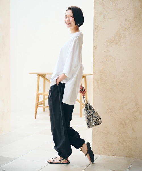 ever closet(エバークローゼット)の「パラシュートパンツ(その他パンツ・レディース・ブラック/ホワイト・F)」の2枚目の写真