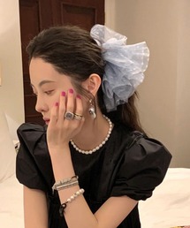 mebole（メボレ）の「ドットチュールレースシュシュ（シュシュ）」