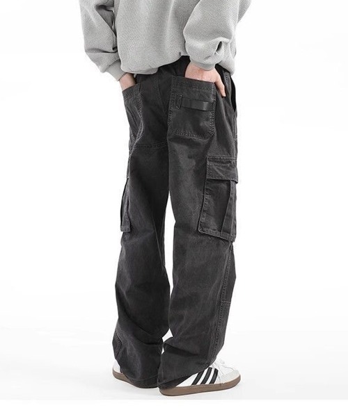 NEW GENTLEMAN（ニュージェントルマン）の「ラングレー ワイドストレート カーゴパンツ（カーゴパンツ・メンズ・ダークグレー/オリーブ・M/S/L）」の10枚目の写真