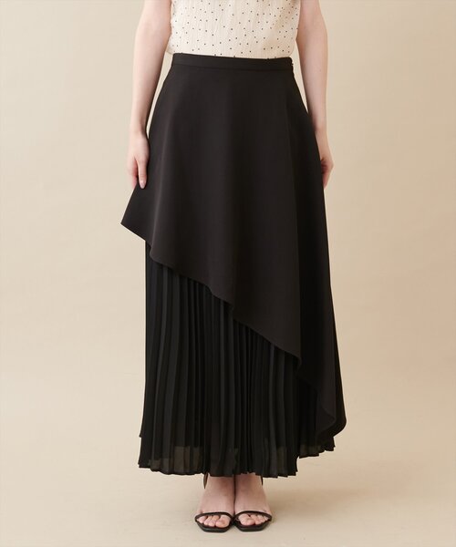 natural couture（ナチュラルクチュール）の「【大人ナチュ】アシメプリーツスカート（スカート・レディース・オフホワイト/ブラック・FREE）」の11枚目の写真