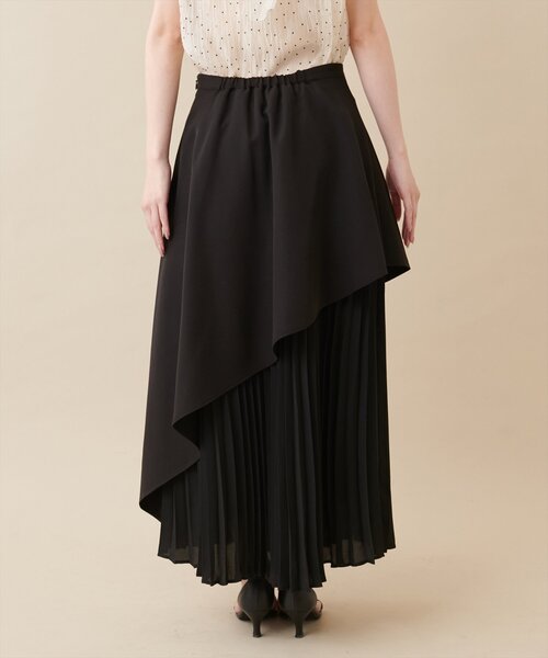 natural couture（ナチュラルクチュール）の「【大人ナチュ】アシメプリーツスカート（スカート・レディース・オフホワイト/ブラック・FREE）」の14枚目の写真