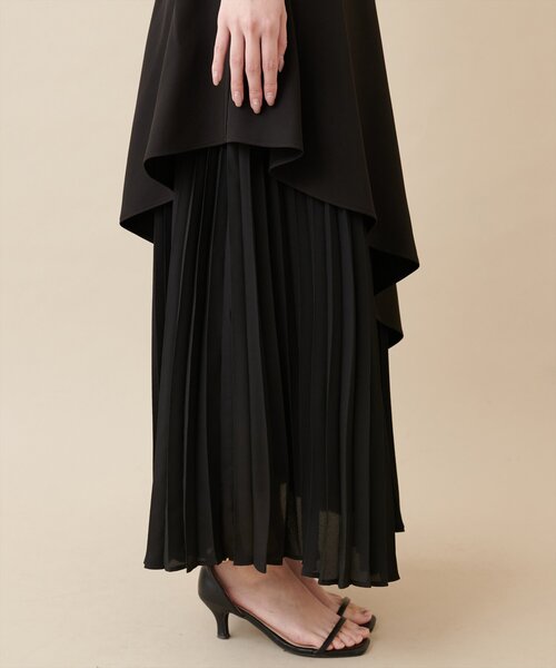natural couture（ナチュラルクチュール）の「【大人ナチュ】アシメプリーツスカート（スカート・レディース・オフホワイト/ブラック・FREE）」の20枚目の写真