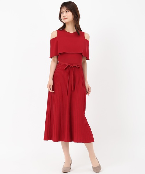 MISCH MASCH(ミッシュマッシュ)の「オフショルラメニットワンピース(ワンピース・レディース・ベージュ/レッド/ブルー・フリ-)」の18枚目の写真