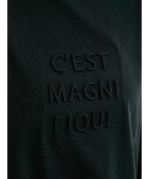 Lugnoncure（ルノンキュール）の「エンボスロゴTシャツ（Tシャツ/カットソー・レディース・ブラック/オフホワイト/ブルー/ベージュ・F）」の11枚目の写真