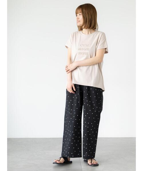 Lugnoncure（ルノンキュール）の「エンボスロゴTシャツ（Tシャツ/カットソー・レディース・ブラック/オフホワイト/ブルー/ベージュ・F）」の12枚目の写真