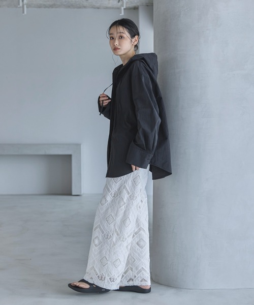 feepur（フェピュール）の「【TALLサイズあり】レースパンツ（その他パンツ・レディース・ブラック/オフホワイト・SMALL/MEDIUM/TALL）」の6枚目の写真