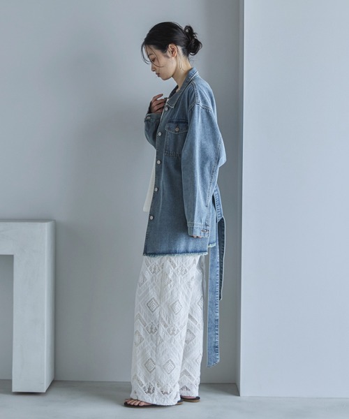 feepur（フェピュール）の「【TALLサイズあり】レースパンツ（その他パンツ・レディース・ブラック/オフホワイト・SMALL/MEDIUM/TALL）」の10枚目の写真