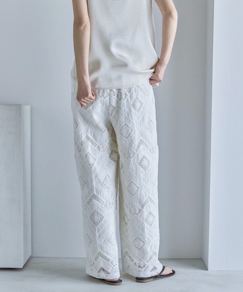 feepur（フェピュール）の「【TALLサイズあり】レースパンツ（その他パンツ・レディース・ブラック/オフホワイト・SMALL/MEDIUM/TALL）」の13枚目の写真