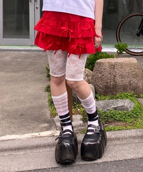 セール】RIBBON SKIRT LAYERED パンツ（その他パンツ）｜Candy