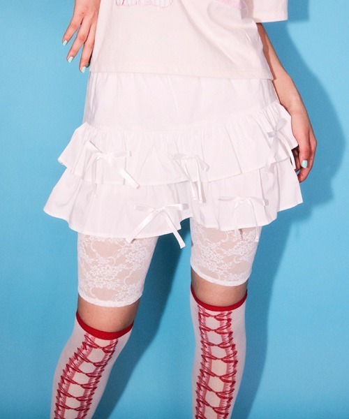 セール】RIBBON SKIRT LAYERED パンツ（その他パンツ）｜Candy