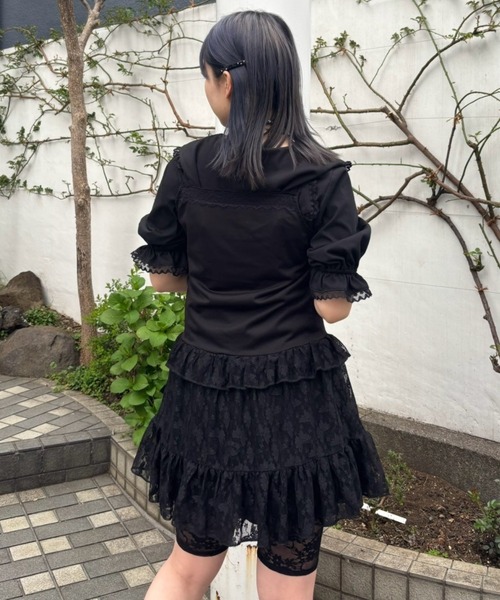 Candy Stripper（キャンディストリッパー）の「RIBBON SKIRT LAYERED パンツ（その他パンツ・レディース・ブラック/オフホワイト/レッド・FREE）」の22枚目の写真