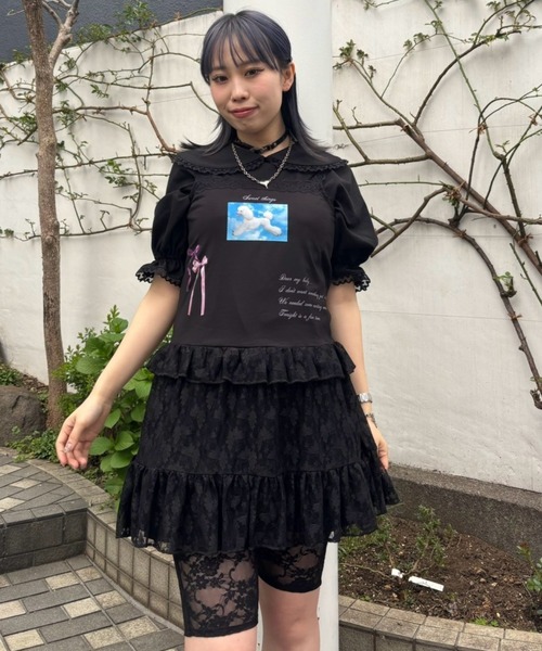 Candy Stripper（キャンディストリッパー）の「RIBBON SKIRT LAYERED パンツ（その他パンツ・レディース・ブラック/オフホワイト/レッド・FREE）」の21枚目の写真