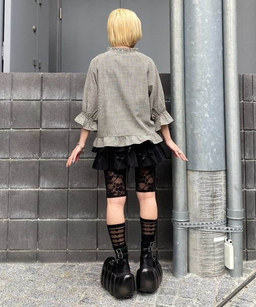 Candy Stripper（キャンディストリッパー）の「RIBBON SKIRT LAYERED パンツ（その他パンツ・レディース・ブラック/オフホワイト/レッド・FREE）」の17枚目の写真