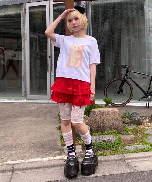 セール】RIBBON SKIRT LAYERED パンツ（その他パンツ）｜Candy