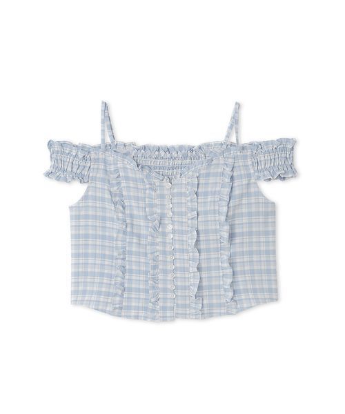 FURFUR（ファーファー）の「フリルデザインブラウス（Tシャツ/カットソー・レディース・ブラック/ライトブルー/ホワイト・FREE）」の15枚目の写真