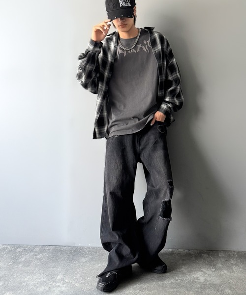 Classical Origin(クラシカルオリジン)の「ピグメント加工マットグラフィック柄Tシャツ / Pigment-Washed Matte Graphic T-Shirt(Tシャツ/カットソー・メンズ・その他2/その他4/その他1/その他3・SMALL/LARGE/MEDIUM)」の21枚目の写真