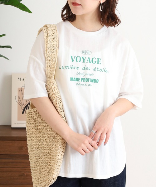 mitis(ミティス)の「mitis 冷感カノコ プリントTシャツ(Tシャツ/カットソー・レディース・ホワイト×ブラック/ホワイト×グリーン/ホワイト系その他・M)」の2枚目の写真