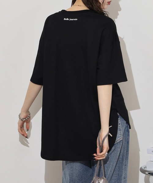 mitis(ミティス)の「mitis 冷感カノコ プリントTシャツ(Tシャツ/カットソー・レディース・ホワイト×ブラック/ホワイト×グリーン/ホワイト系その他・M)」の12枚目の写真