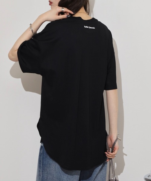 mitis(ミティス)の「mitis 冷感カノコ プリントTシャツ(Tシャツ/カットソー・レディース・ホワイト×ブラック/ホワイト×グリーン/ホワイト系その他・M)」の13枚目の写真