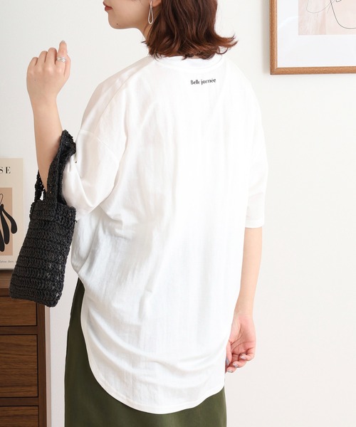 mitis(ミティス)の「mitis 冷感カノコ プリントTシャツ(Tシャツ/カットソー・レディース・ホワイト×ブラック/ホワイト×グリーン/ホワイト系その他・M)」の18枚目の写真