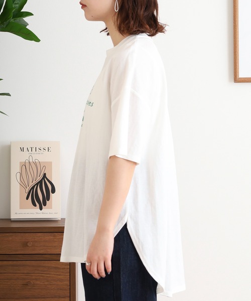mitis(ミティス)の「mitis 冷感カノコ プリントTシャツ(Tシャツ/カットソー・レディース・ホワイト×ブラック/ホワイト×グリーン/ホワイト系その他・M)」の22枚目の写真