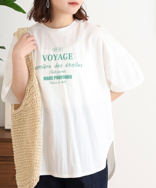 mitis(ミティス)の「mitis 冷感カノコ プリントTシャツ(Tシャツ/カットソー・レディース・ホワイト×ブラック/ホワイト×グリーン/ホワイト系その他・M)」の4枚目の写真