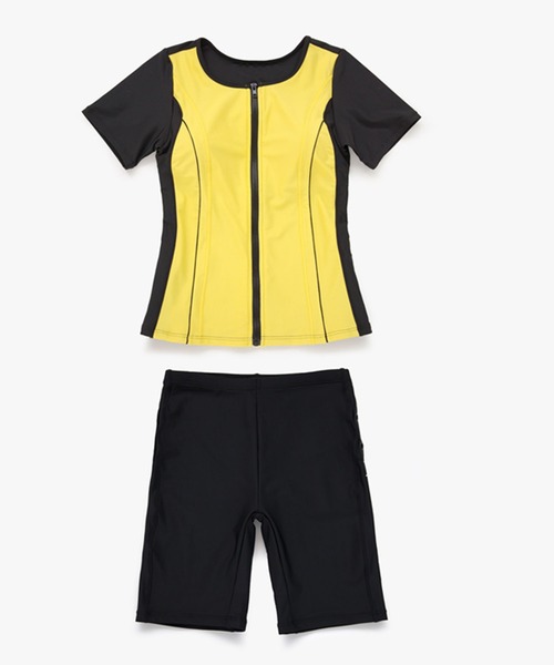 セール】【2点セット】半袖 ジップアップ セパレート