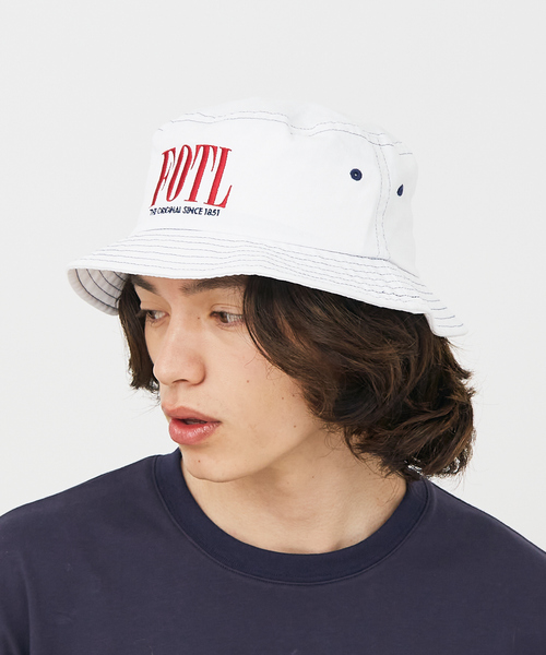 FRUIT OF THE LOOM（フルーツオブザルーム）の「【FRUIT OF THE LOOM/フルーツ オブ ザ ルーム】 EX ACCENT STITCH BUCKET HAT 80971900/ハット/バケハ/日よけ/ユニセックス【WEB限定】（ハット・メンズ・ブラック/ホワイト・フリー）」の3枚目の写真